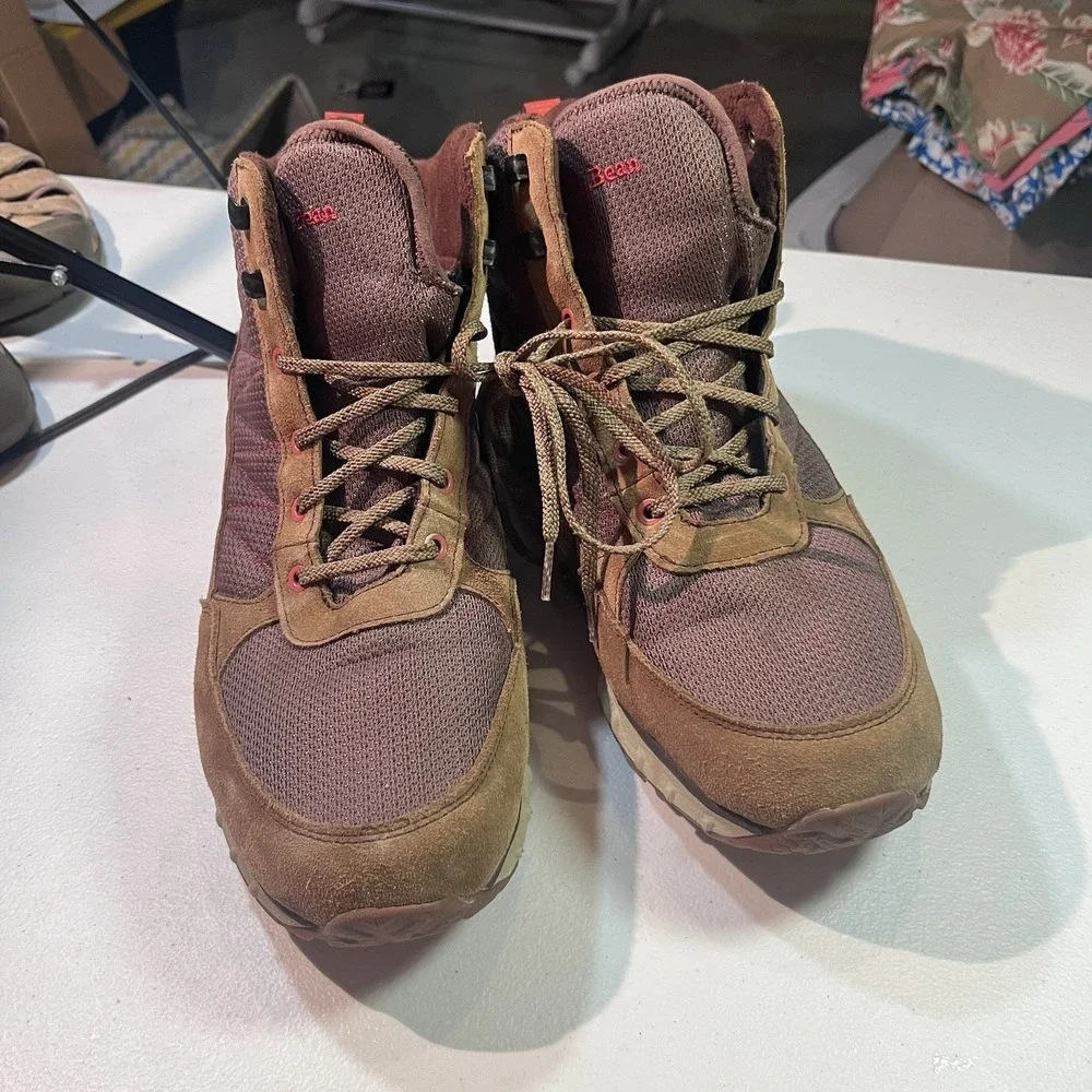 LL Bean Snow Sneaker Men's sz 14 Brown Insulated Winter Hiking Boot Shoe